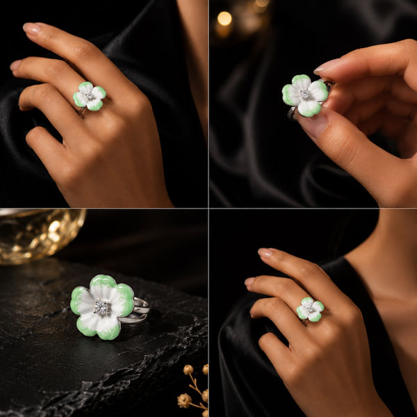 Garden Serenade Enamel Ring